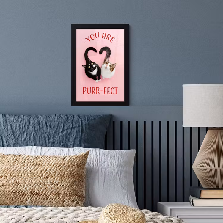 Poster met lijst - Kat - Hart - Tekst - Valentijn — 4
