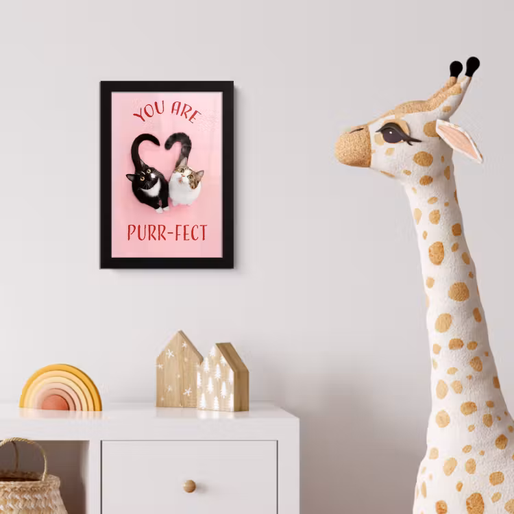 Poster met lijst - Kat - Hart - Tekst - Valentijn — 5