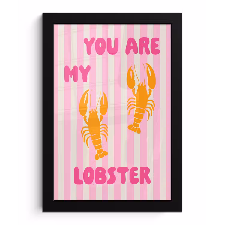 Poster met lijst - Lobster - Love - Valentijn — 1