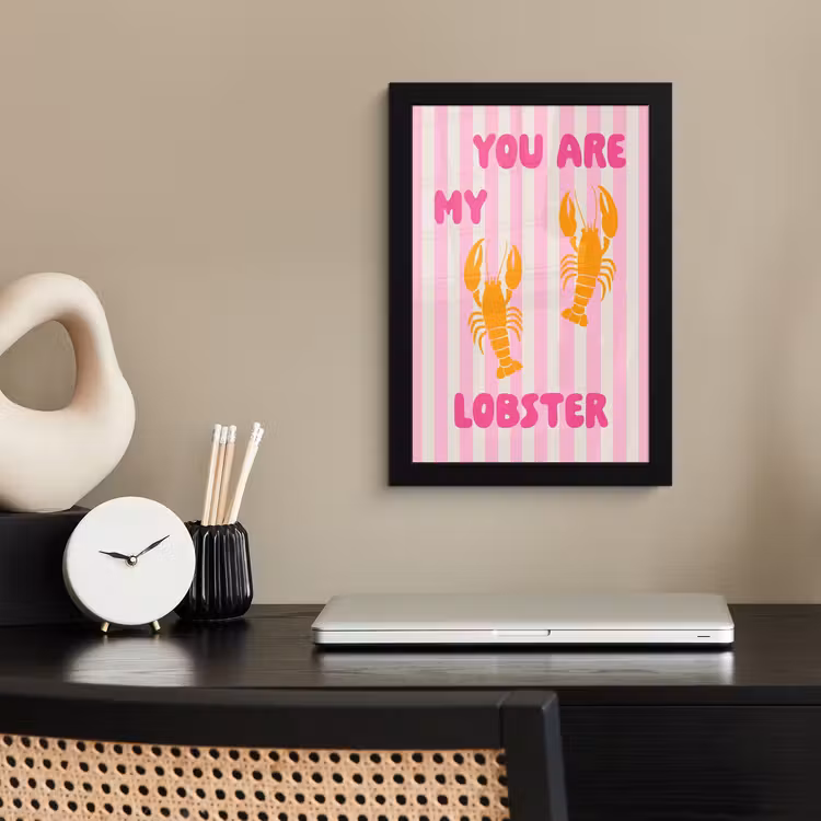 Poster met lijst - Lobster - Love - Valentijn — 3