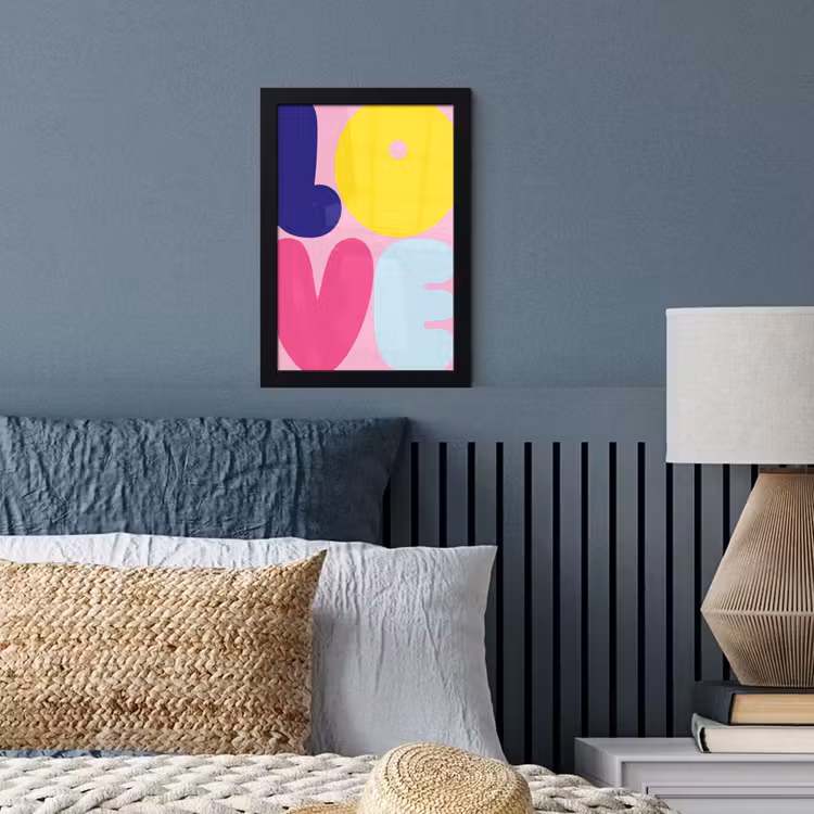 Poster met lijst - Love - Valentijn - Kleurrijk — 4