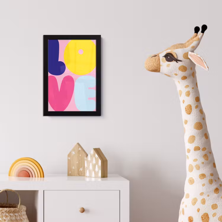 Poster met lijst - Love - Valentijn - Kleurrijk — 5