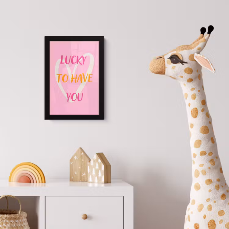Poster met lijst - Lucky - Love - Valentijn - Roze — 5