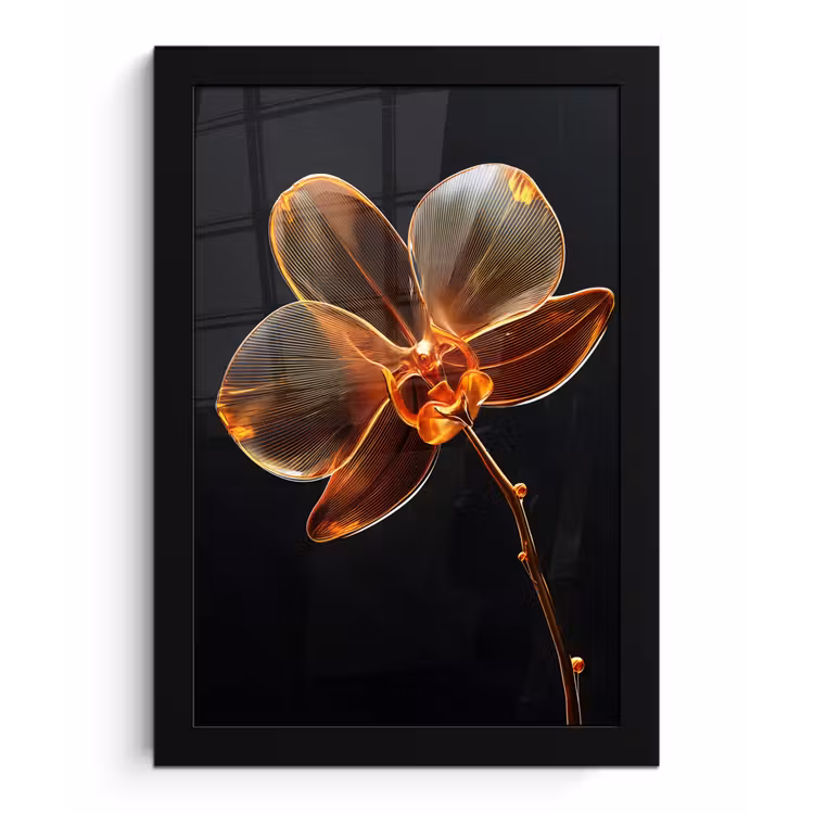 Poster met lijst - Orchidee - Doorzichtig - Bloem — 1