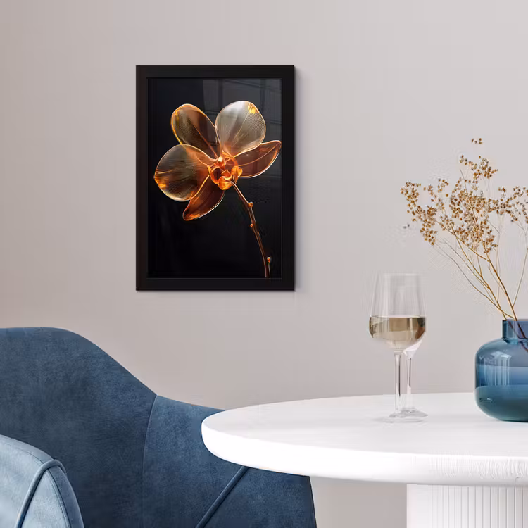 Poster met lijst - Orchidee - Doorzichtig - Bloem — 2