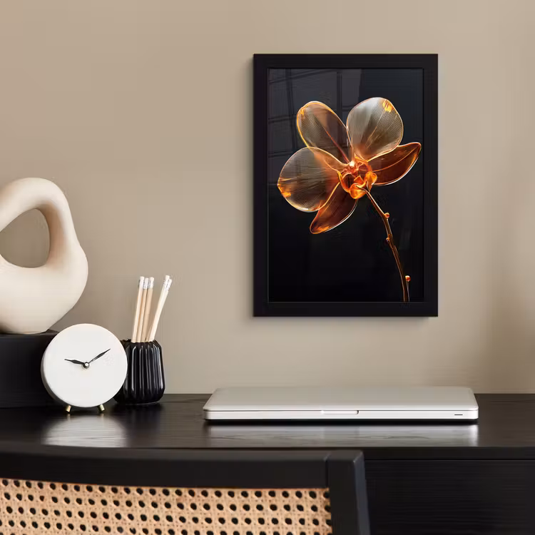 Poster met lijst - Orchidee - Doorzichtig - Bloem — 3