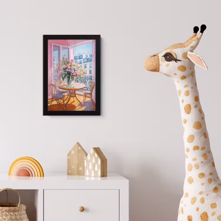Poster met lijst - Pink - City - Bloemen — 5