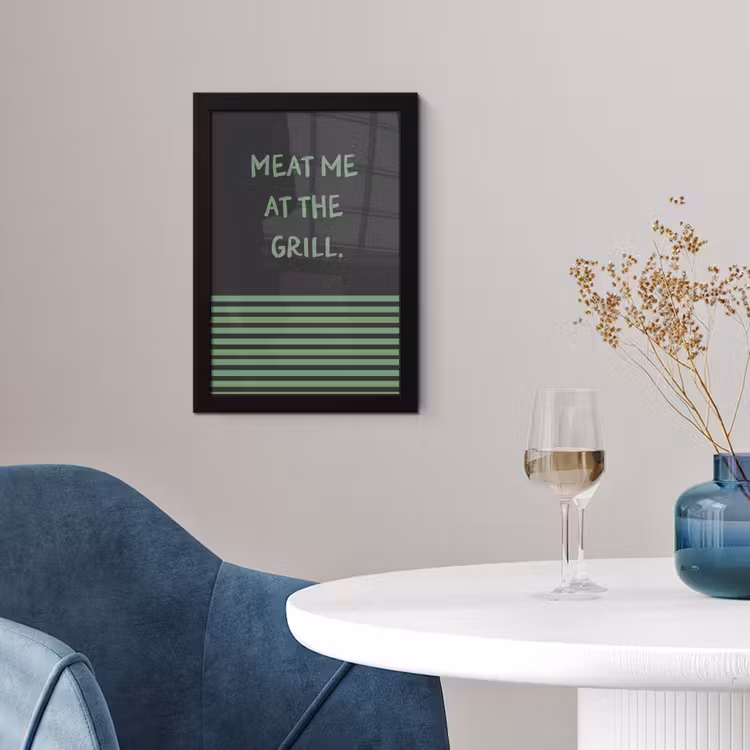 Poster met lijst - Quote - Groen - Grill - Zomer — 2