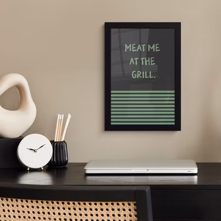 Poster met lijst - Quote - Groen - Grill - Zomer — 3