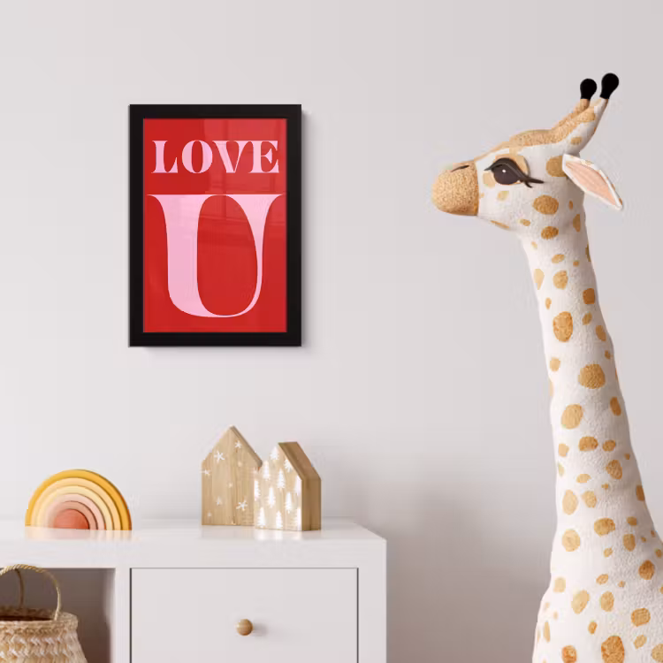 Poster met lijst - Rood - Love - Valentijn - Roze — 5
