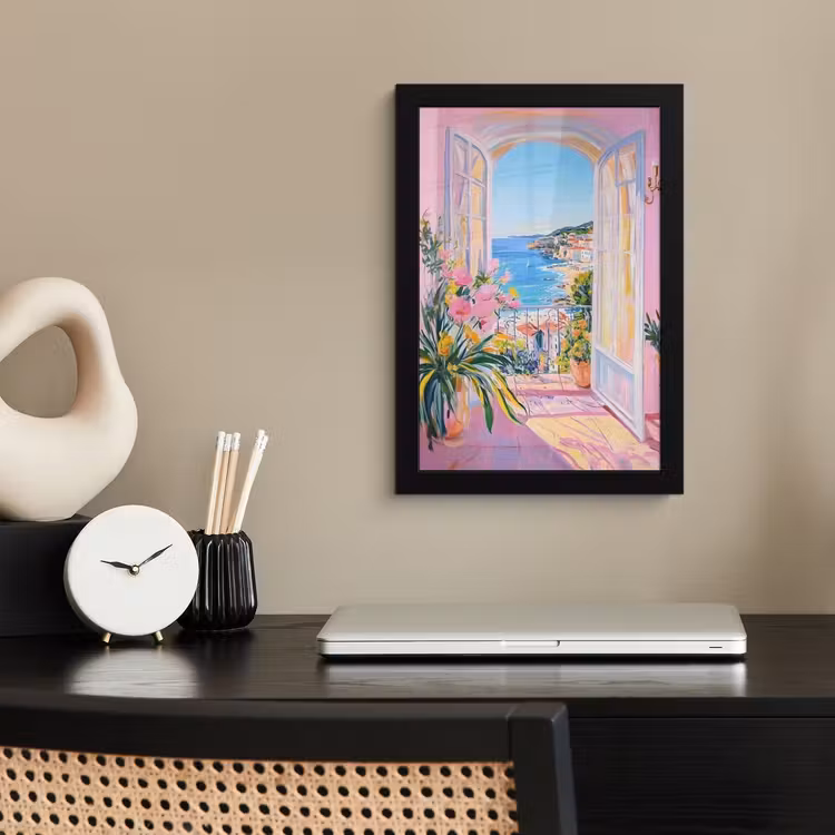 Poster met lijst - Roze - Buiten - Verf — 3