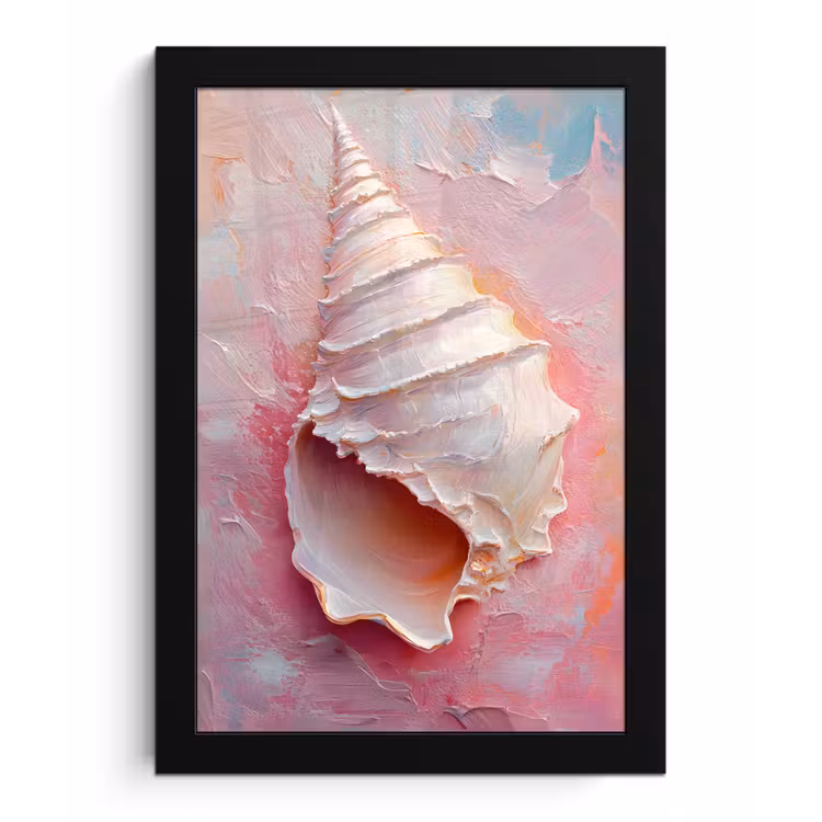 Poster met lijst - Schelp - Pastel - Pink — 1