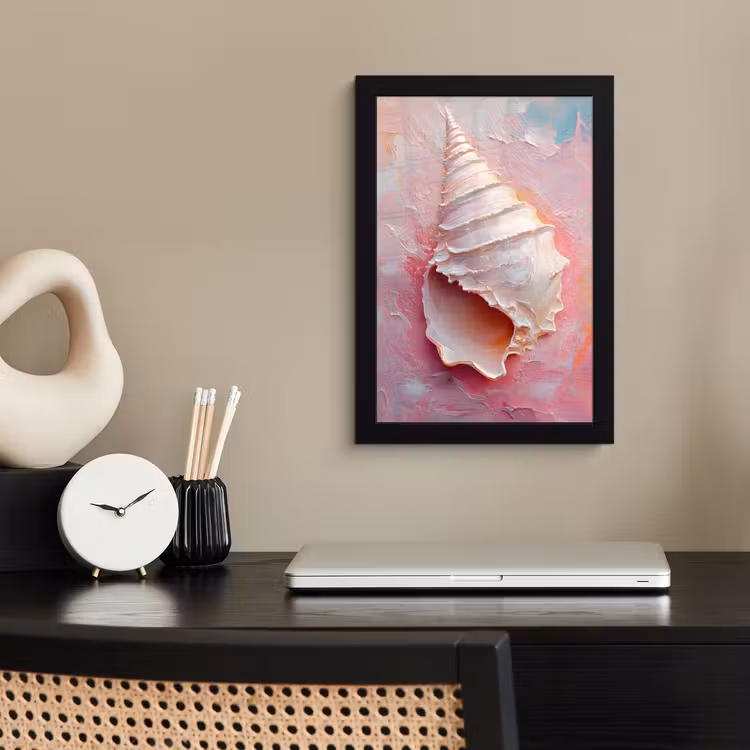 Poster met lijst - Schelp - Pastel - Pink — 3