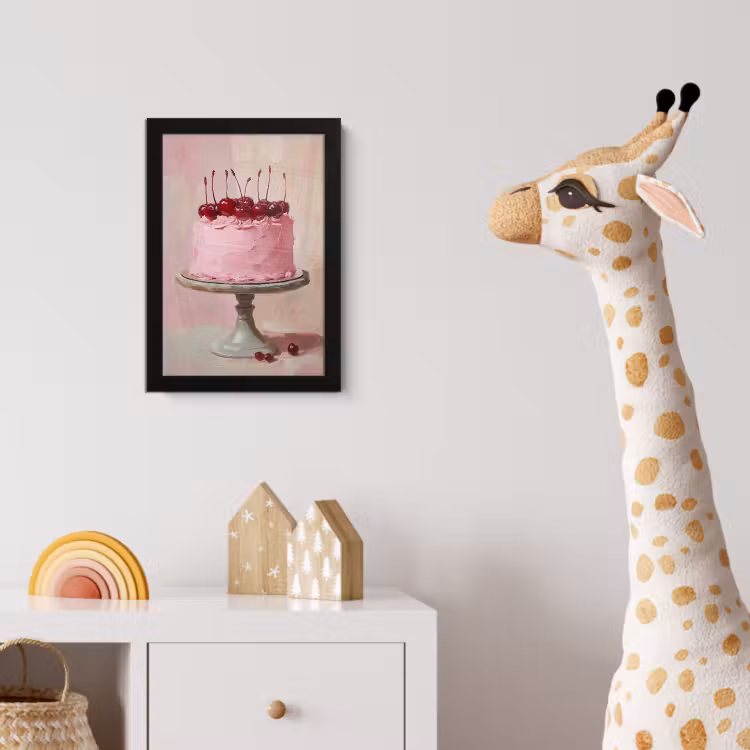 Poster met lijst - Taart - Pink - Cherry — 5