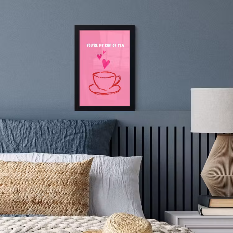 Poster met lijst - Thee - Roze - Valentijn - Tekst — 4