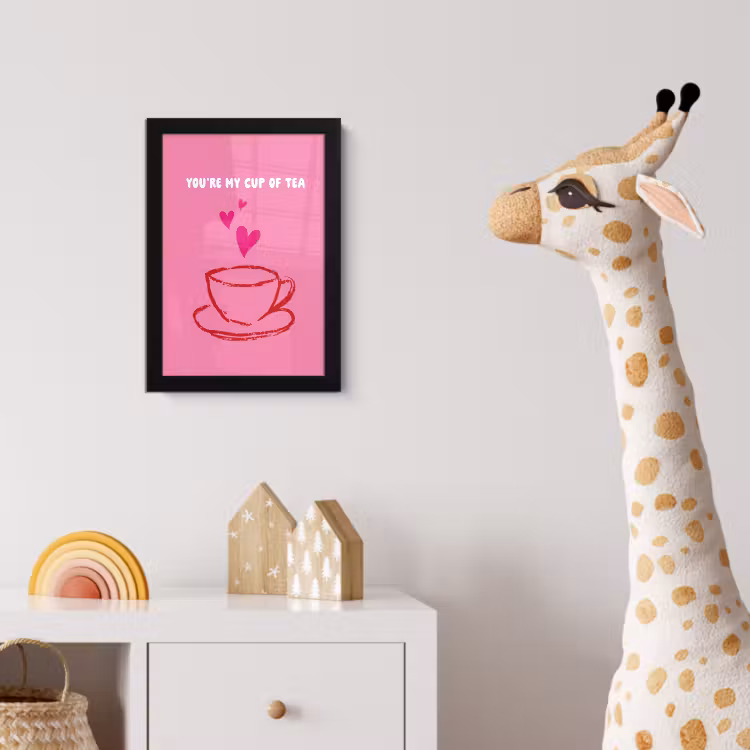 Poster met lijst - Thee - Roze - Valentijn - Tekst — 5