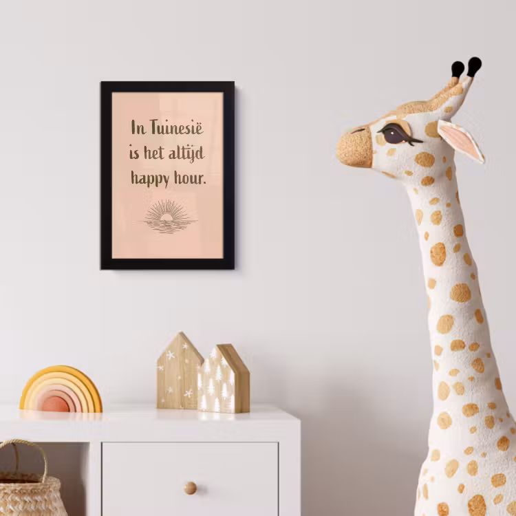 Poster met lijst - Tuin - Roze - Quote - Zon — 5