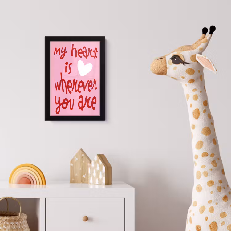 Poster met lijst - Valentijn - Hart - Liefde - Roze — 5