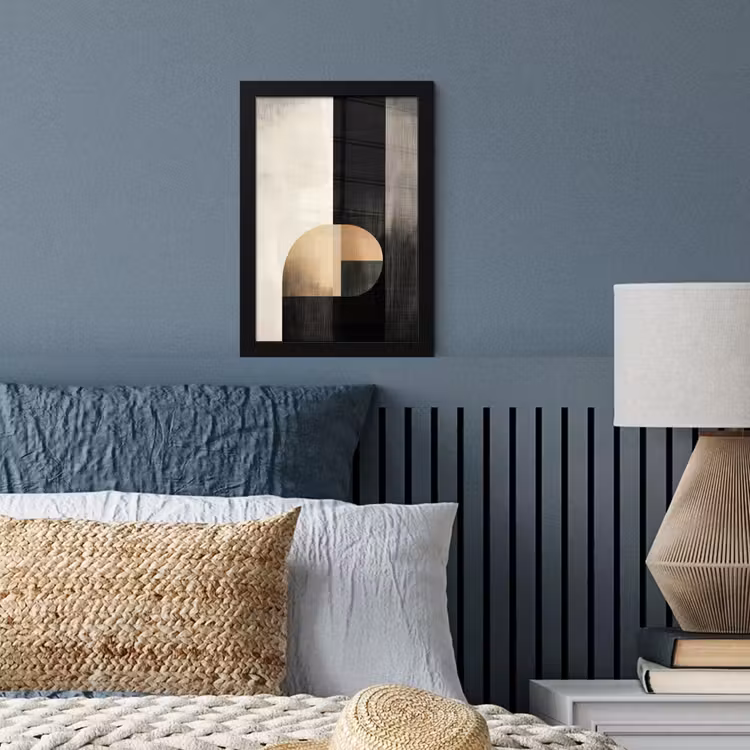 Poster met lijst - Vormen - Modern - Zwart — 4