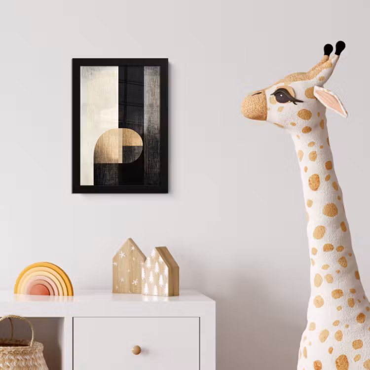 Poster met lijst - Vormen - Modern - Zwart — 5