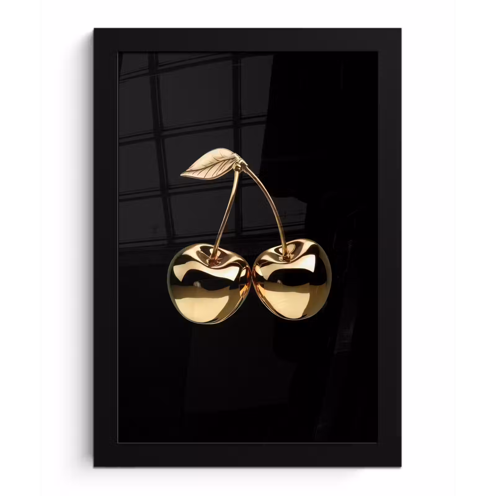 Poster met lijst - Kersen - Zwart - Goud - Chrome — 1