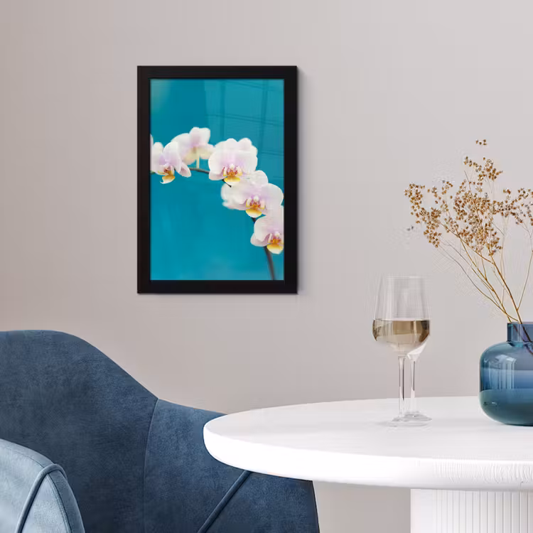 Poster met lijst - Orchidee - Bloemen - Plant - Wit - Paars — 2