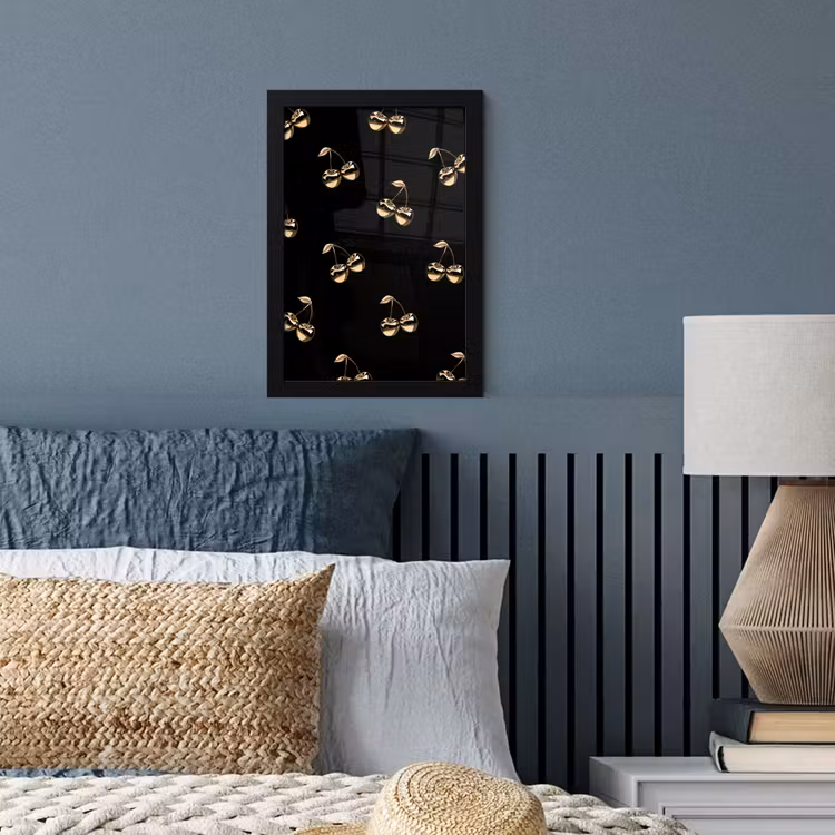 Poster met lijst - Patroon - Kersen - Goud - Chrome — 4