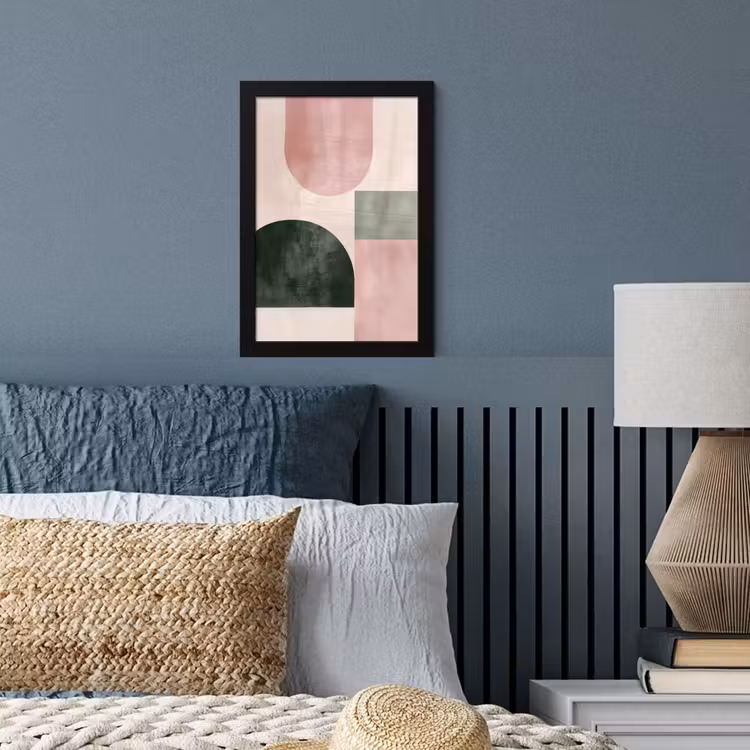Poster met lijst - Vormen - Abstract - Cirkel - Zwart — 4