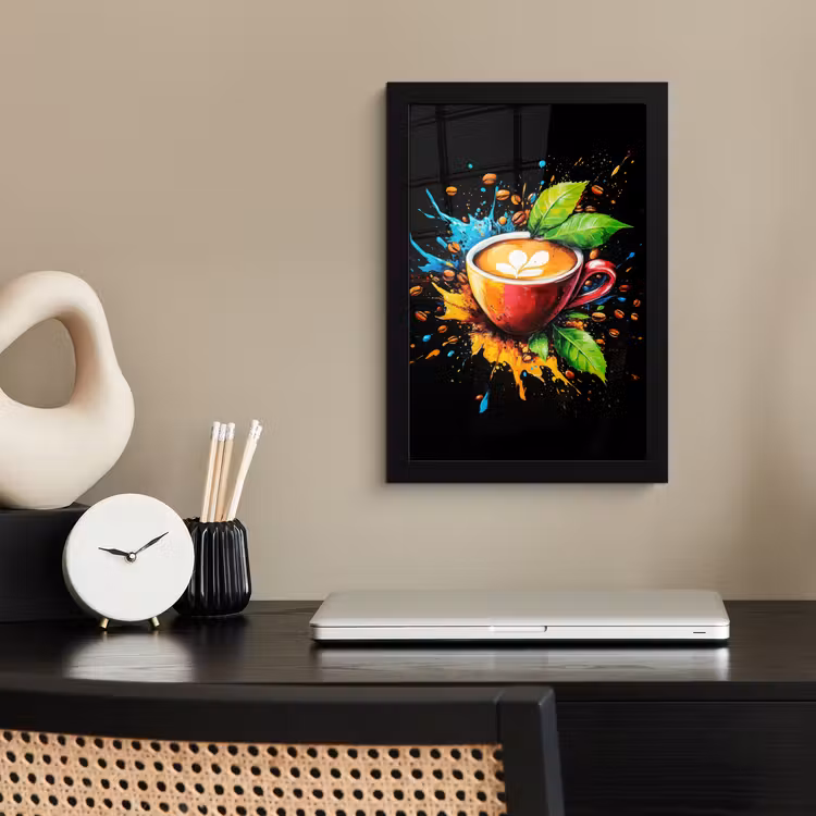 Poster met lijst - Koffie - Graffiti - Drinken - Abstract — 3