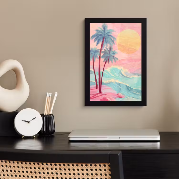 Poster met lijst - Palmbomen - Golven - Zee — 3