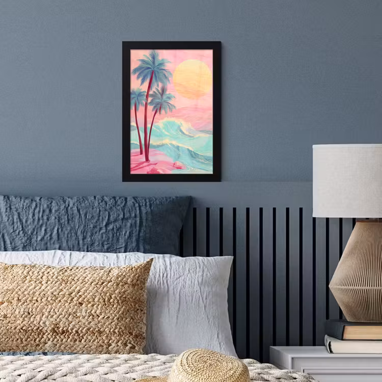 Poster met lijst - Palmbomen - Golven - Zee — 4