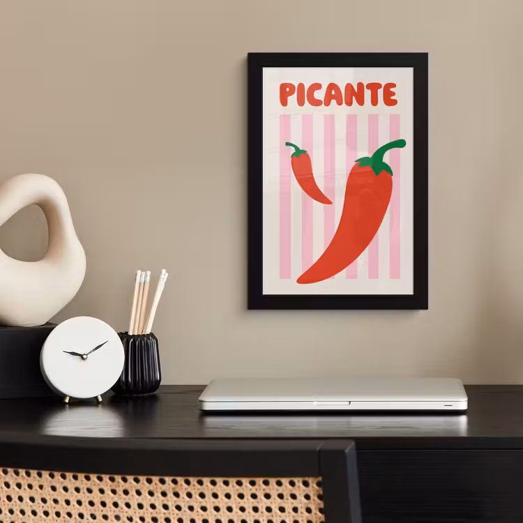 Poster met lijst - Pittig - Pepers - Rood — 3