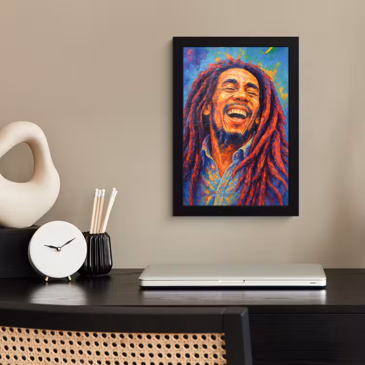Poster met lijst - Regenboogkleuren - Man - schilderij — 3