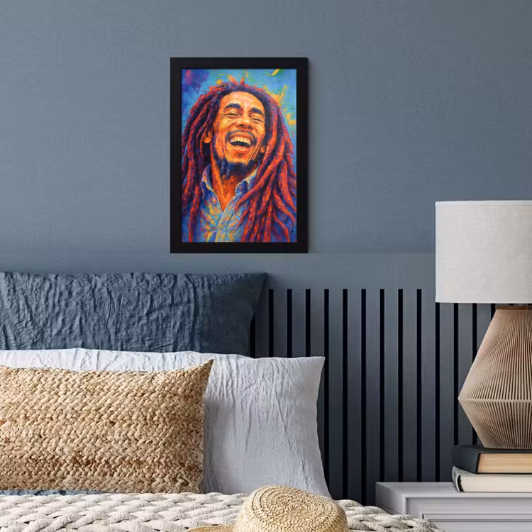 Poster met lijst - Regenboogkleuren - Man - schilderij — 4