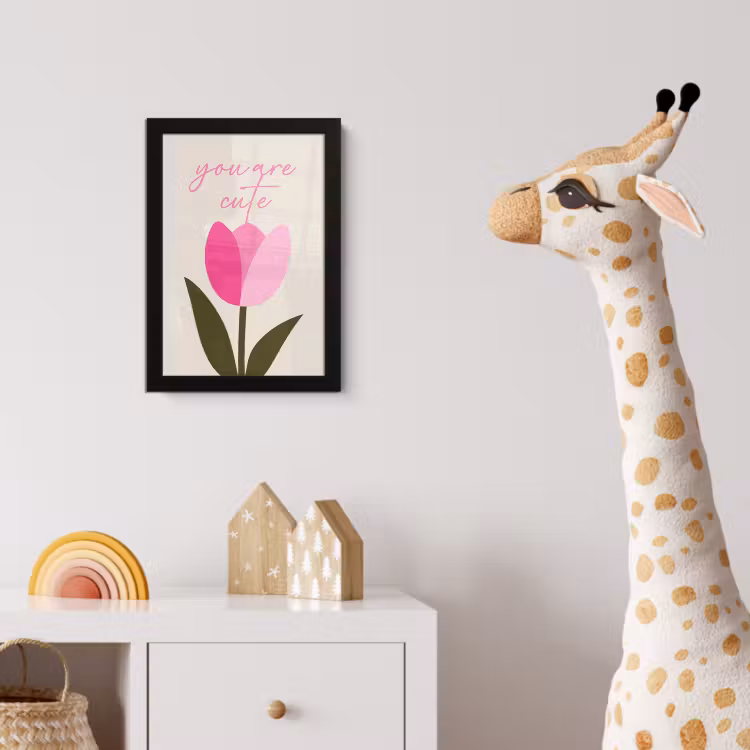 Poster met lijst - Tulp - Roze - Valentijn - Bloem — 5