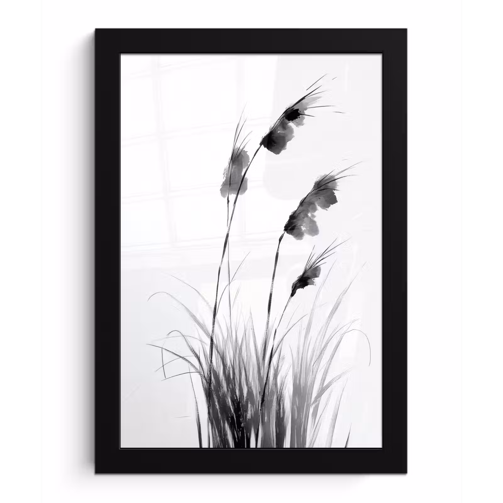 Poster met lijst - Minimalistisch - Stelen - Wit — 1