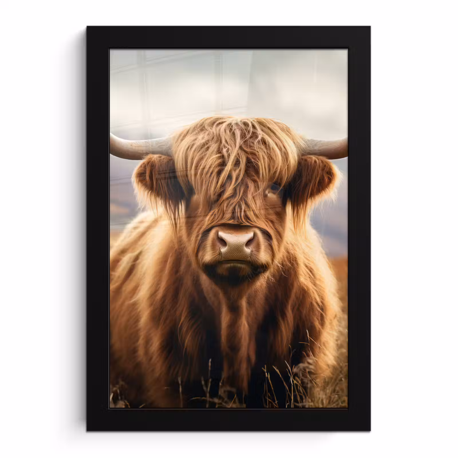 Poster met lijst - Schotse hooglander - Landschap - Dier — 1