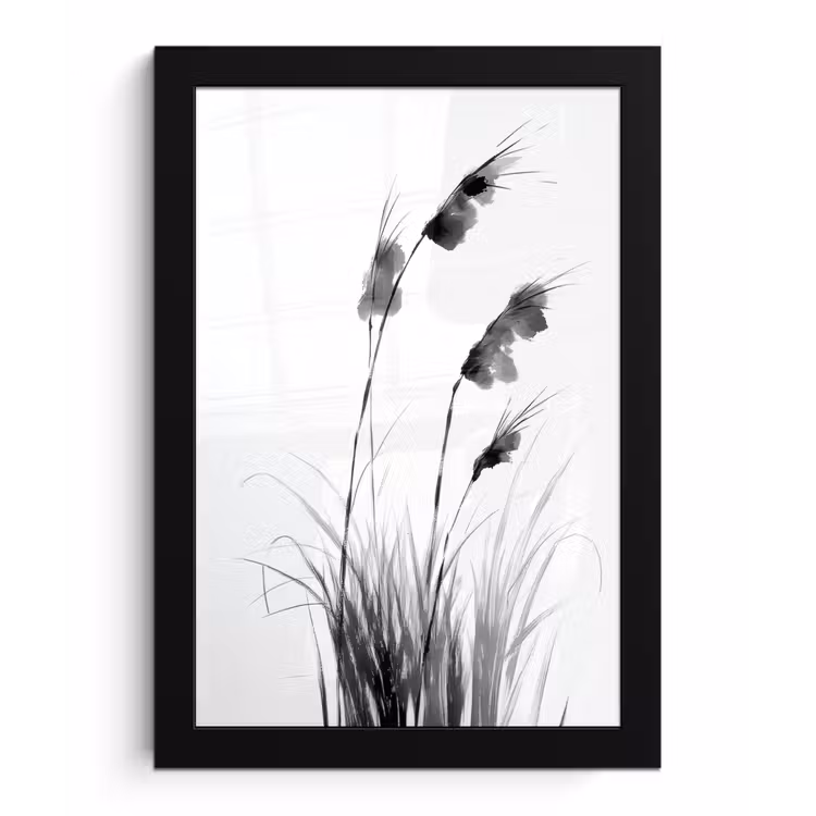 Poster met lijst - Minimalistisch - Stelen - Wit — 1