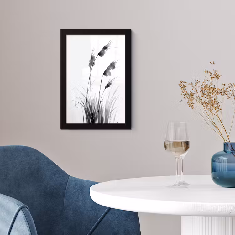 Poster met lijst - Minimalistisch - Stelen - Wit — 2