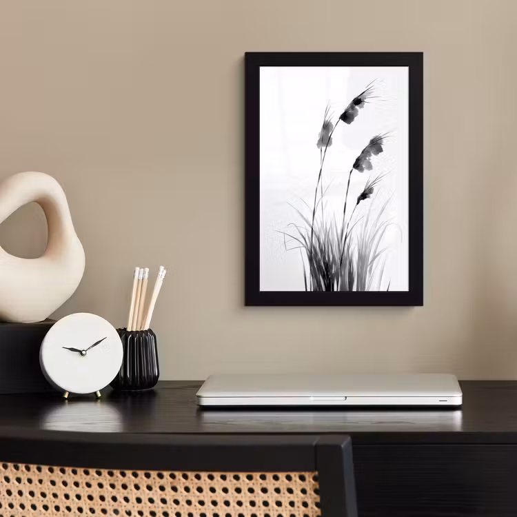 Poster met lijst - Minimalistisch - Stelen - Wit — 3