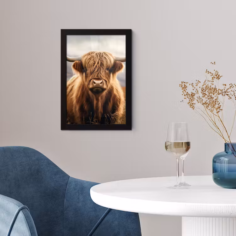 Poster met lijst - Schotse hooglander - Landschap - Dier — 2