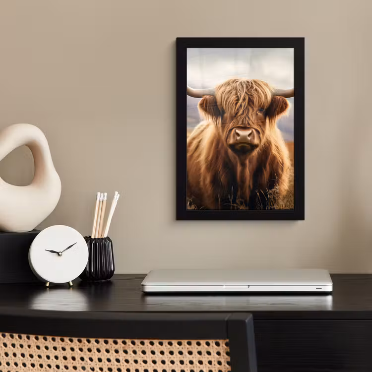 Poster met lijst - Schotse hooglander - Landschap - Dier — 3