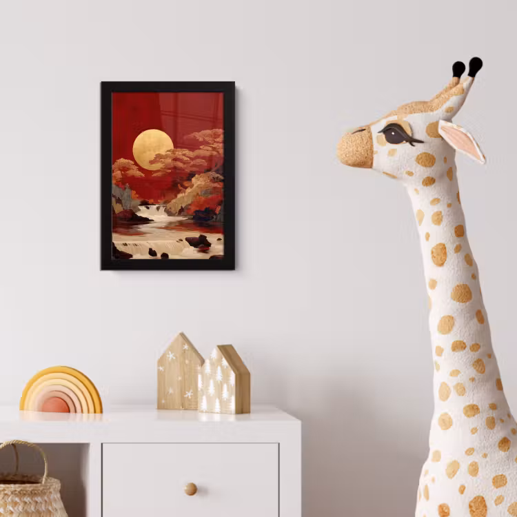 Poster met lijst - Volle maan - Landschap - Waterval — 5