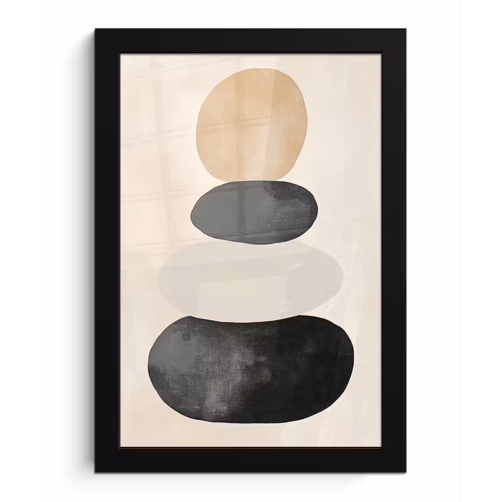 Poster met lijst - Japandi - Wabi sabi - Beige — 1