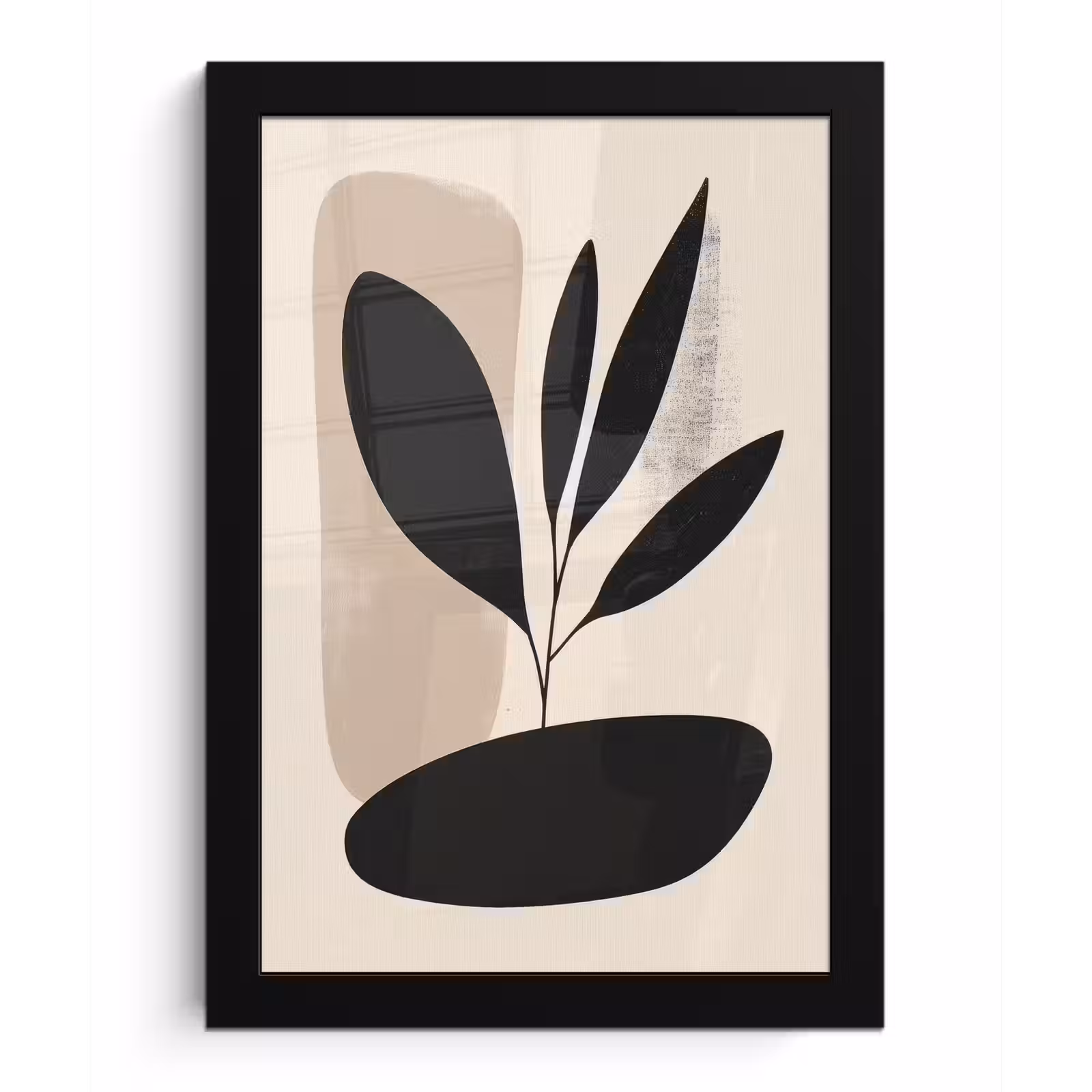 Poster met lijst - Plant - Beige - Japandi — 1
