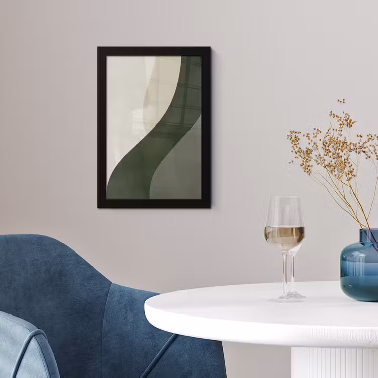 Poster met lijst - Japandi - Groen - Abstract - Modern — 2