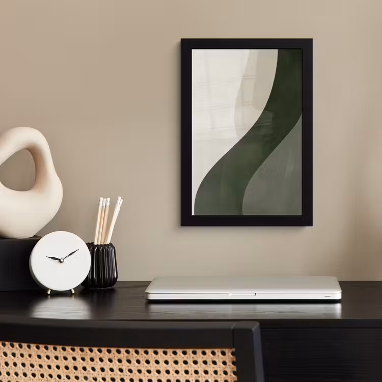 Poster met lijst - Japandi - Groen - Abstract - Modern — 3