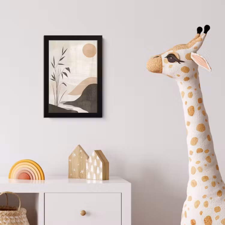 Poster met lijst - Japandi - Landschap - Beige — 5