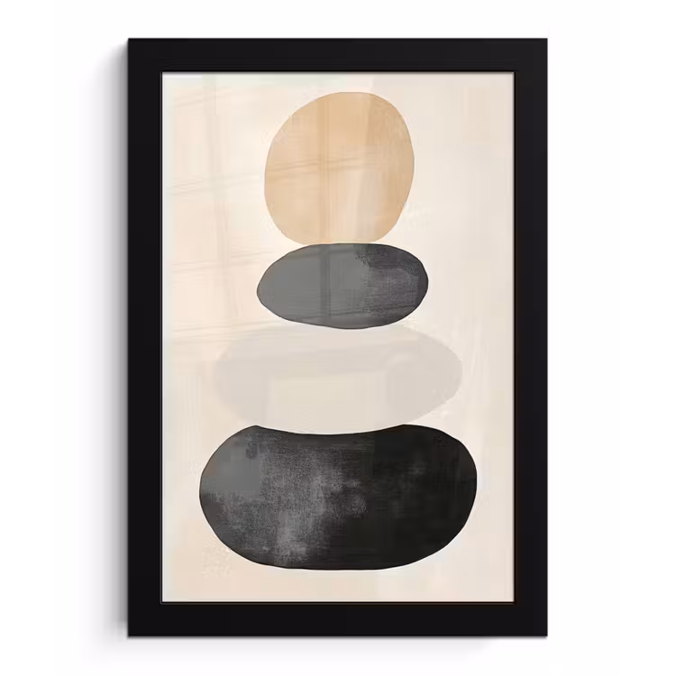 Poster met lijst - Japandi - Wabi sabi - Beige — 1