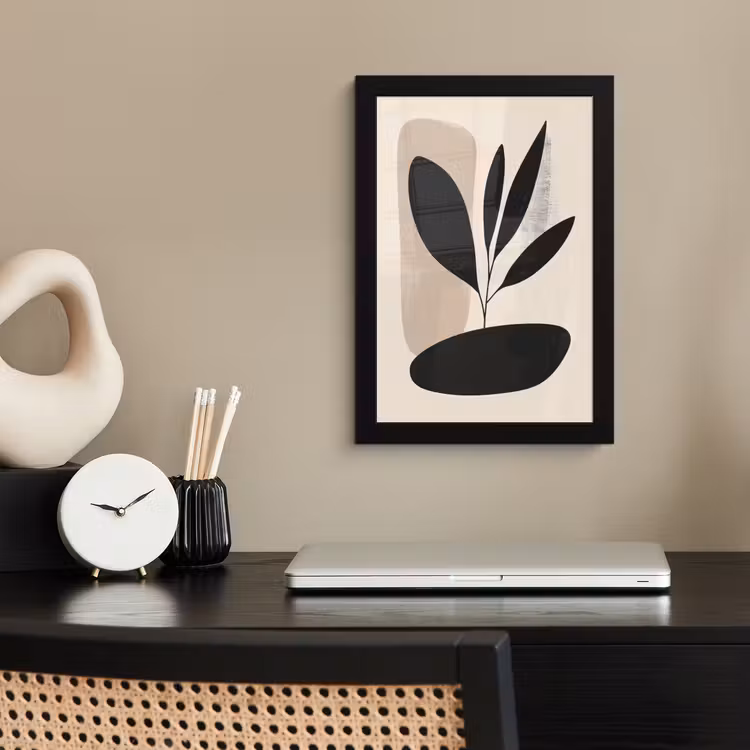 Poster met lijst - Plant - Beige - Japandi — 3